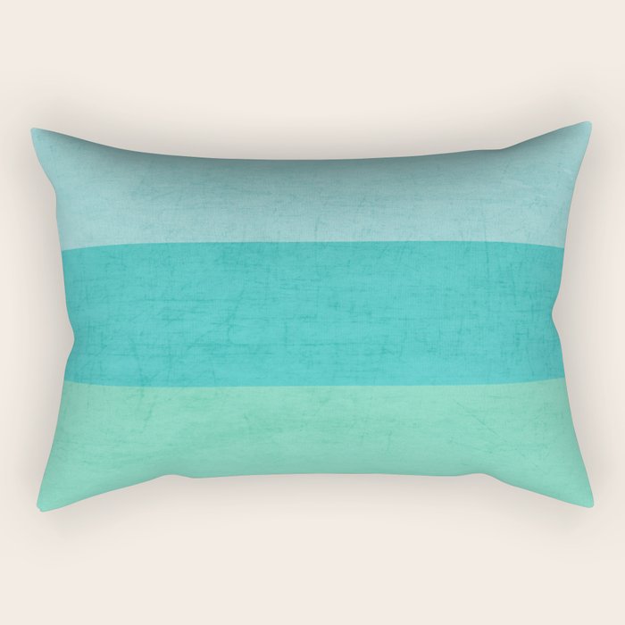 three stripes - teal Rectangular Pillow Gallery Image 2