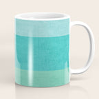 three stripes - teal Coffee Mug Gallery Image 1