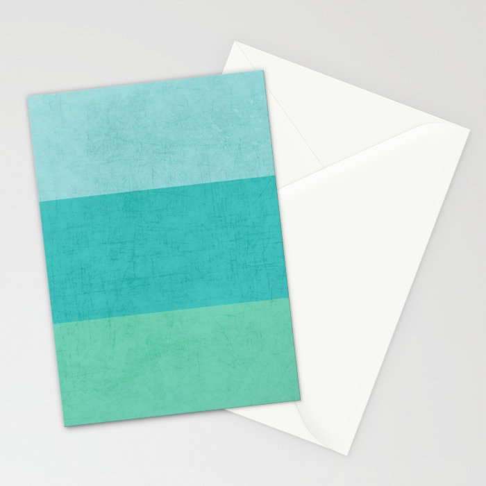 three stripes - teal Stationery Card Gallery Image 2