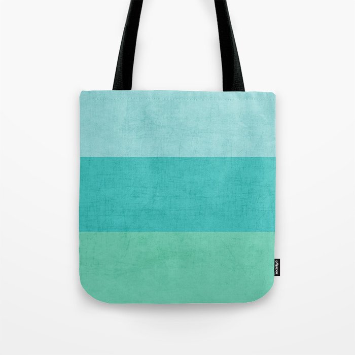 three stripes - teal Tote Bag Gallery Image 1