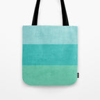 three stripes - teal Tote Bag Gallery Image 1