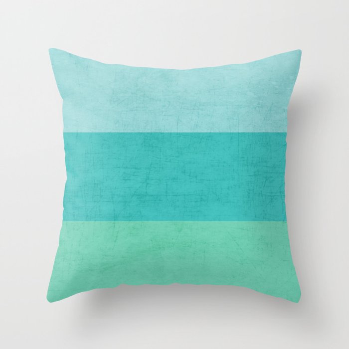 three stripes - teal Throw Pillow Gallery Image 6