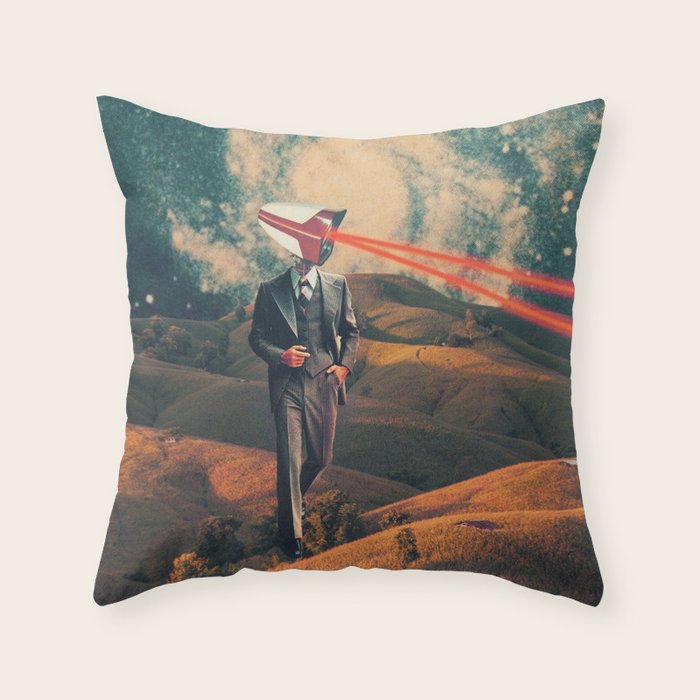 We are Watching You for Your Own Safety Throw Pillow Gallery Image 1
