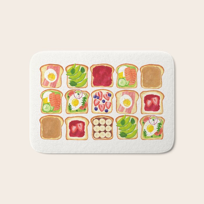The Toast Club: Brunch Art Bath Mat Gallery Image 1