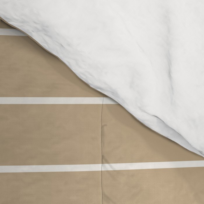 Minimal Arch LVI Neutral Tan Modern Geometric Lines Comforter Gallery Image 4