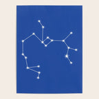 Sagittarius Zodiac Star Constellation Line Art Vibrant Blue Poster Gallery Image 4
