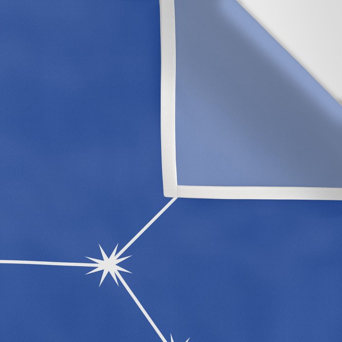 Sagittarius Zodiac Star Constellation Line Art Vibrant Blue Wall Tapestry Gallery Image 3