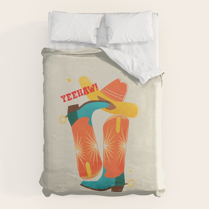Yeehaw! Bright Cowboy Boots Duvet Cover Gallery Image 6