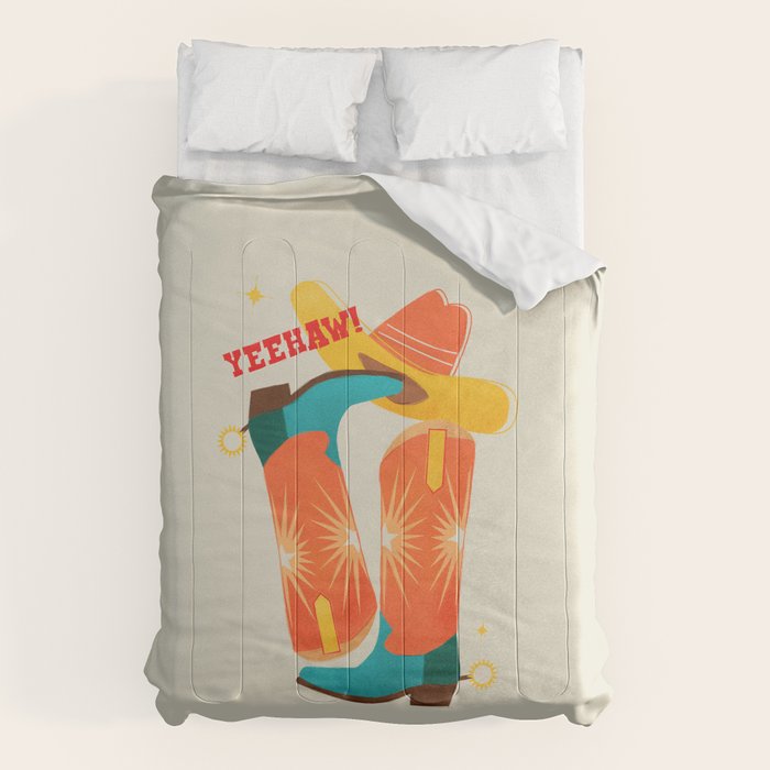 Yeehaw! Bright Cowboy Boots Comforter Gallery Image 6