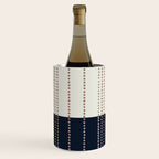 Spotted Stripes, Navy, Ivory and Light Terracotta Wine Chiller Gallery Image 1