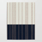 Spotted Stripes, Navy, Ivory and Light Terracotta Poster Gallery Image 4