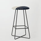 Spotted Stripes, Navy, Ivory and Light Terracotta Stool Gallery Image 1