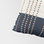 Spotted Stripes, Navy, Ivory and Light Terracotta Pillow Sham Gallery Image 4