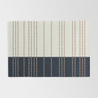 Spotted Stripes, Navy, Ivory and Light Terracotta Rug Gallery Image 2