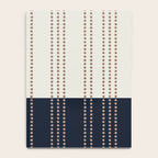 Spotted Stripes, Navy, Ivory and Light Terracotta Notebook Gallery Image 4