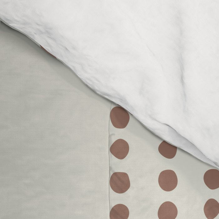 Spotted Stripes, Navy, Ivory and Light Terracotta Comforter Gallery Image 4