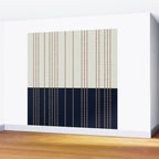 Spotted Stripes, Navy, Ivory and Light Terracotta Wall Mural Gallery Image 2
