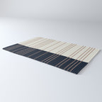 Spotted Stripes, Navy, Ivory and Light Terracotta Rug Gallery Image 3