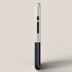 Spotted Stripes, Navy, Ivory and Light Terracotta iPhone Case Gallery Image 2