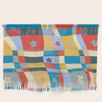 Colorful wavy checkerboard Wall Hanging Gallery Image 1