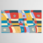 Colorful wavy checkerboard Tablecloth Gallery Image 2