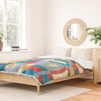 Colorful wavy checkerboard Duvet Cover Gallery Image 2