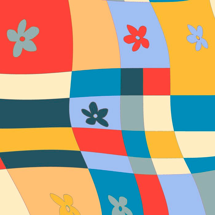 Colorful wavy checkerboard Coffee Mug Gallery Image 2