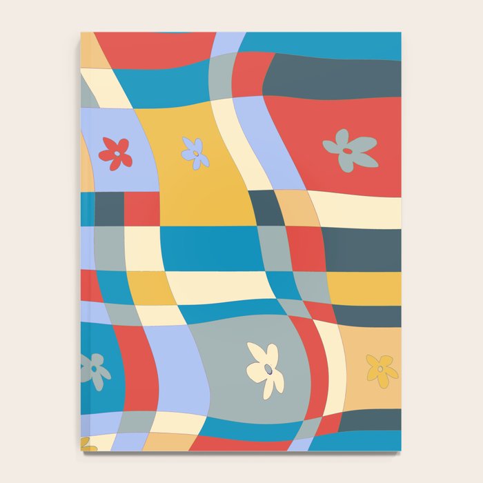 Colorful wavy checkerboard Notebook Gallery Image 4
