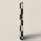Distressed Black and White Checkerboard Pattern iPhone Case Gallery Image 2