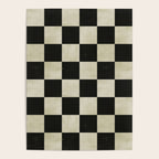 Distressed Black and White Checkerboard Pattern Poster Gallery Image 4
