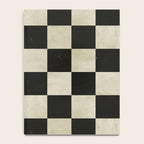 Distressed Black and White Checkerboard Pattern Notebook Gallery Image 4