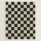 Distressed Black and White Checkerboard Pattern Jigsaw Puzzle Gallery Image 1