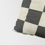 Distressed Black and White Checkerboard Pattern Pillow Sham Gallery Image 4