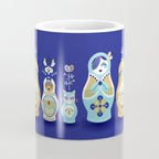 Russian Nesting Dolls - Navy Coffee Mug Gallery Image 4