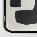 Mid Century Modern Minimalist Abstract Art Brush Strokes Black & White Ink Art Tribal Marking Laptop Sleeve Gallery Image 3