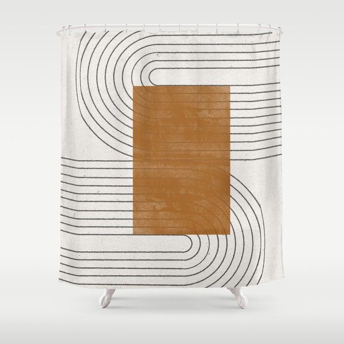 Modern Neo RETRO  Shower Curtain Gallery Image 1