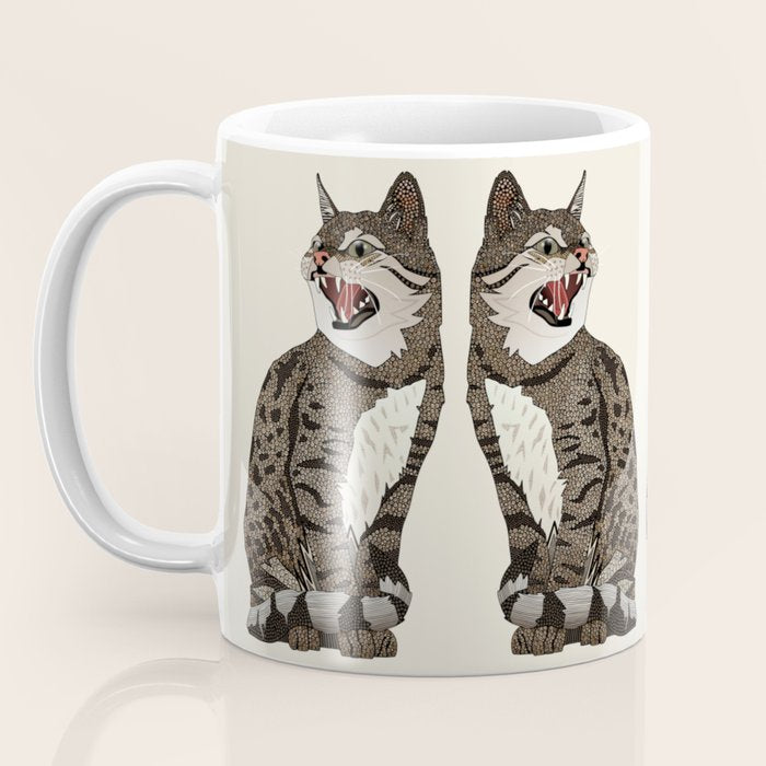 Indian desert cat off white Coffee Mug Gallery Image 3