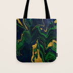 Rhapsody in Blue and Green and Gold Tote Bag Gallery Image 1