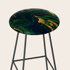 Rhapsody in Blue and Green and Gold Stool Gallery Image 2