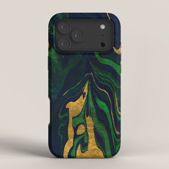 Rhapsody in Blue and Green and Gold iPhone Case Gallery Image 4