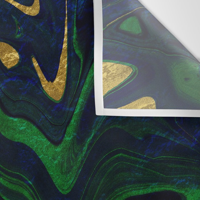 Rhapsody in Blue and Green and Gold Wall Tapestry Gallery Image 3