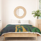 Rhapsody in Blue and Green and Gold Duvet Cover Gallery Image 3