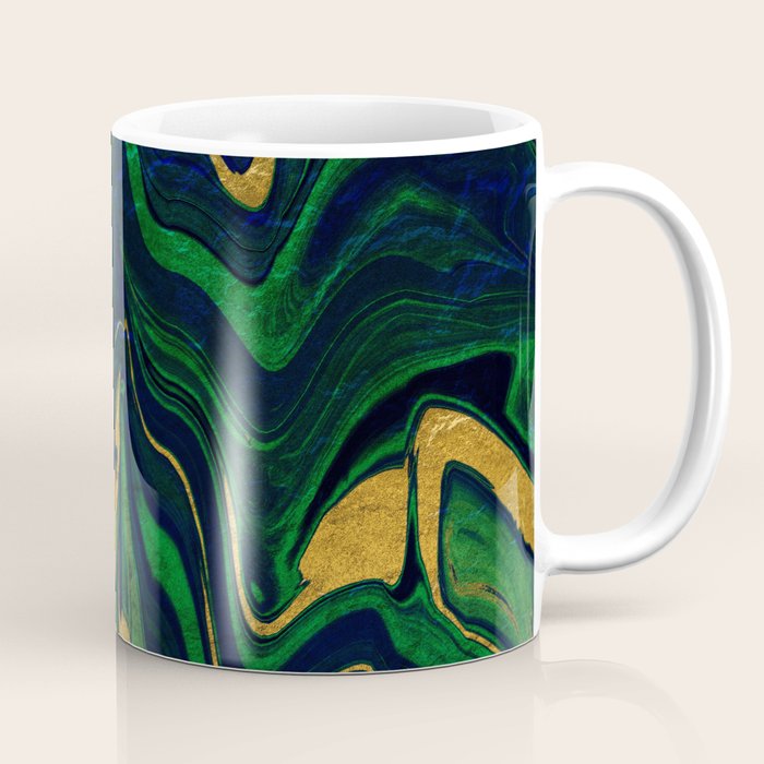 Rhapsody in Blue and Green and Gold Coffee Mug