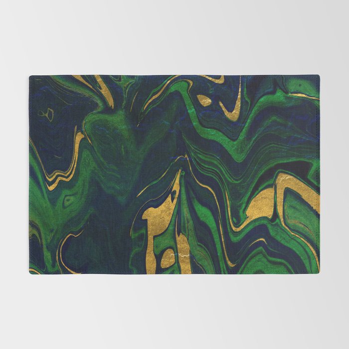 Rhapsody in Blue and Green and Gold Rug Gallery Image 2