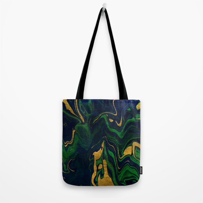 Rhapsody in Blue and Green and Gold Tote Bag Gallery Image 2