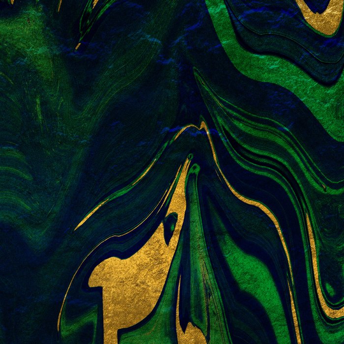 Rhapsody in Blue and Green and Gold Coffee Mug Gallery Image 2