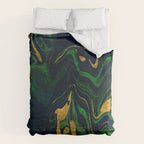 Rhapsody in Blue and Green and Gold Comforter Gallery Image 6