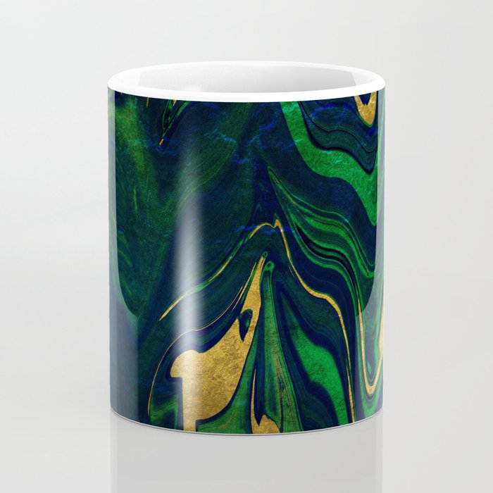 Rhapsody in Blue and Green and Gold Coffee Mug Gallery Image 4