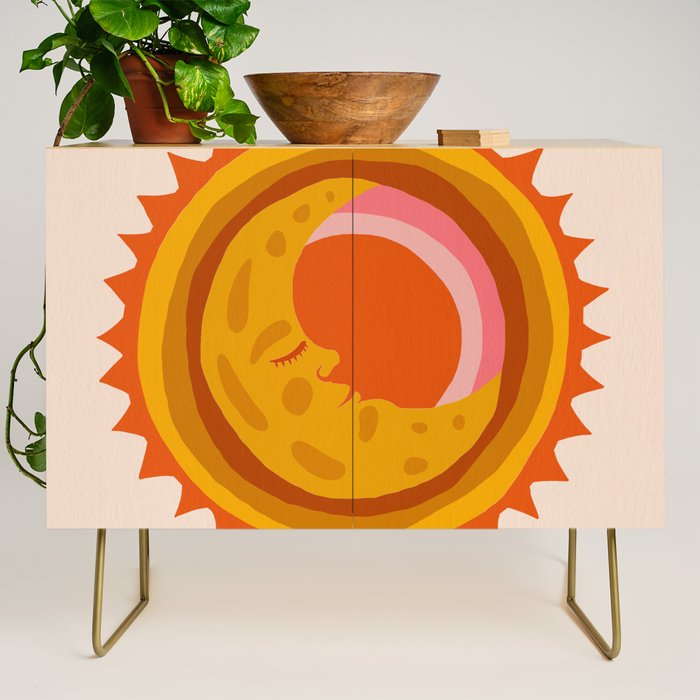 Moon Glow - Retro Ochre Credenza Gallery Image 1