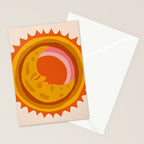 Moon Glow - Retro Ochre Stationery Card Gallery Image 2